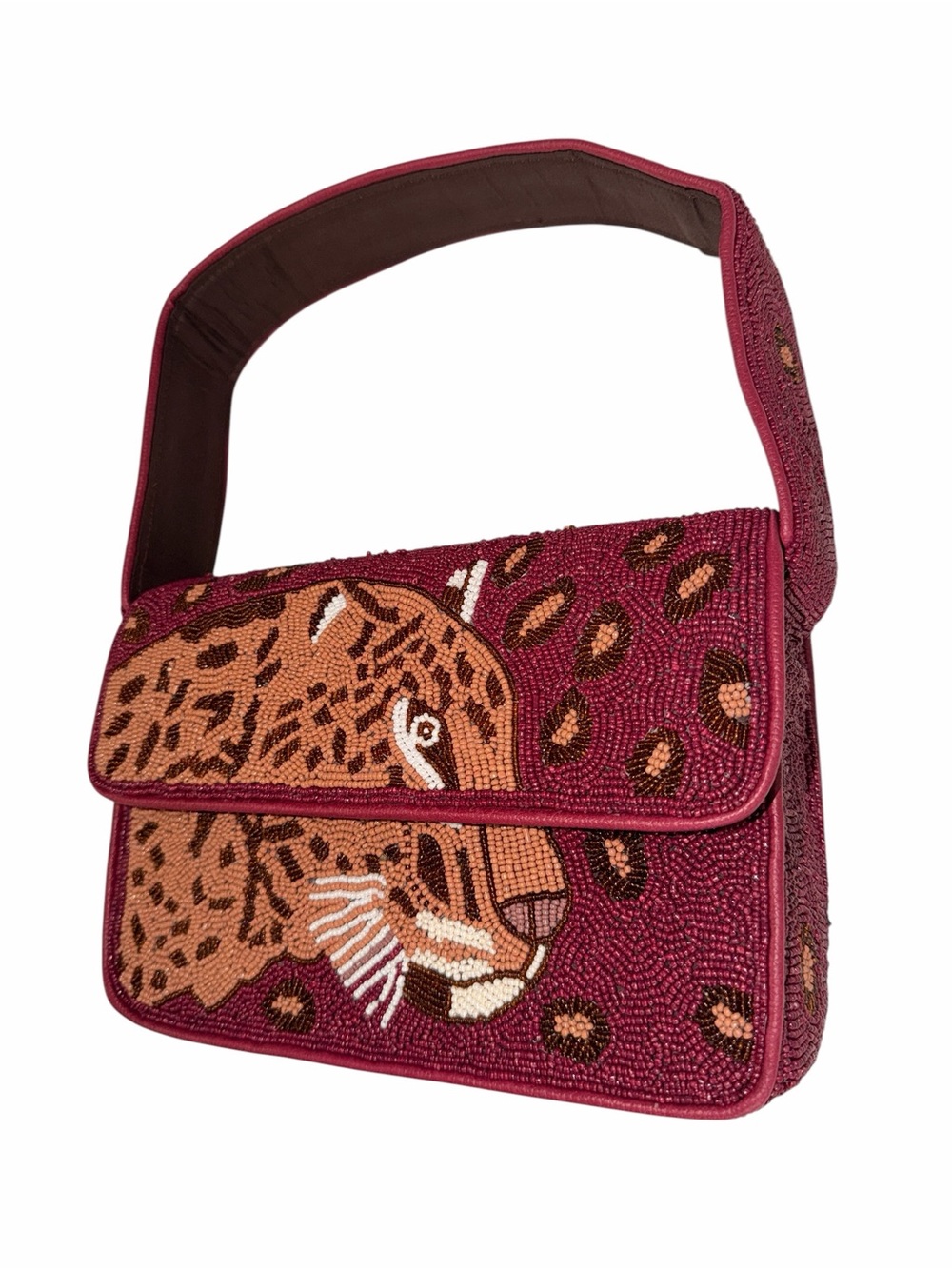 Beaded Leopard-Print Shoulder Bag - Picture 5 of 7